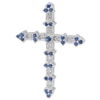 Dramatic Antique Style Diamond Cross Pendant