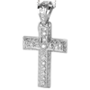 Etched Diamond Cross Pendant
