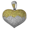 Heart Pendant with Canary Diamonds