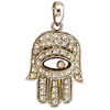 Jewish Pendant with Floating Diamond