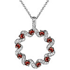 Red and White Diamond Pendant