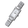 Bulova Stainless Steel Watch with Mother of Pearl Dial and Swarovski Crystal Accents